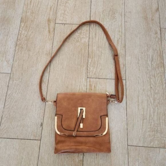 COPY - Brown Faux Leather Handbag / Purse Crossbody or Shoulder - Picture 2 of 12
